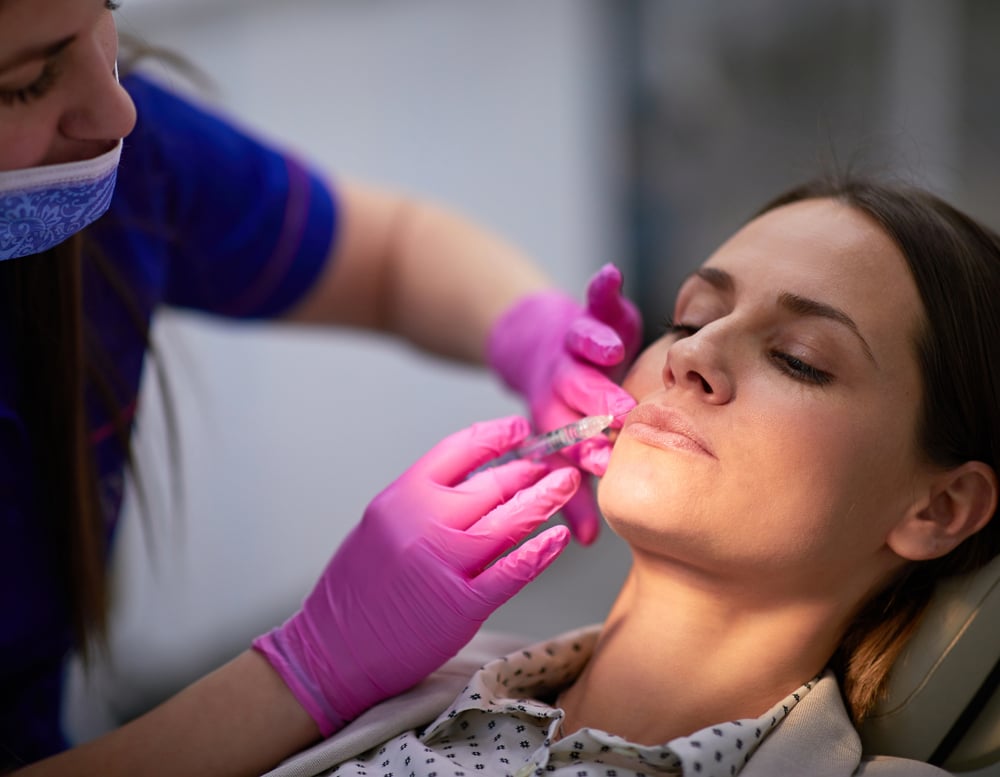 Woman,Having,Lip,Treatment,For,The,Elevation,Of,Mouth,Corners Botox for Mouth Lines in Boise and Meridian Idaho